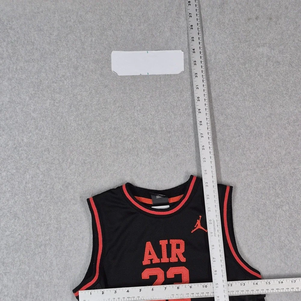 Jordan Boys Jersey M Black Air Jordan #23 Basketball Logo Mesh Sleeveless